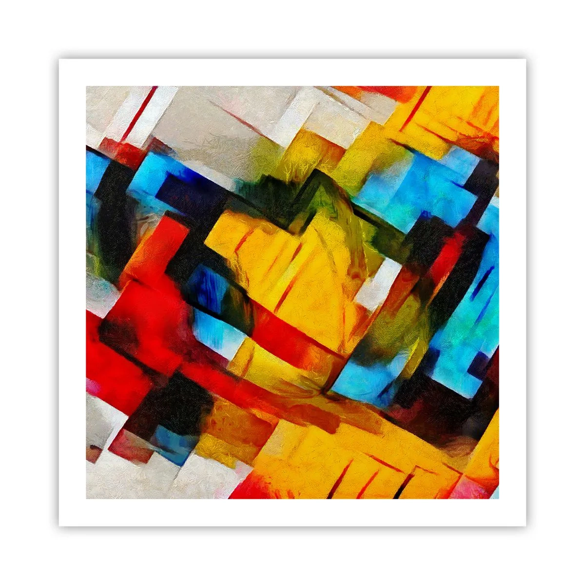 Poszter - Többszínű réteges - 60x60 cm