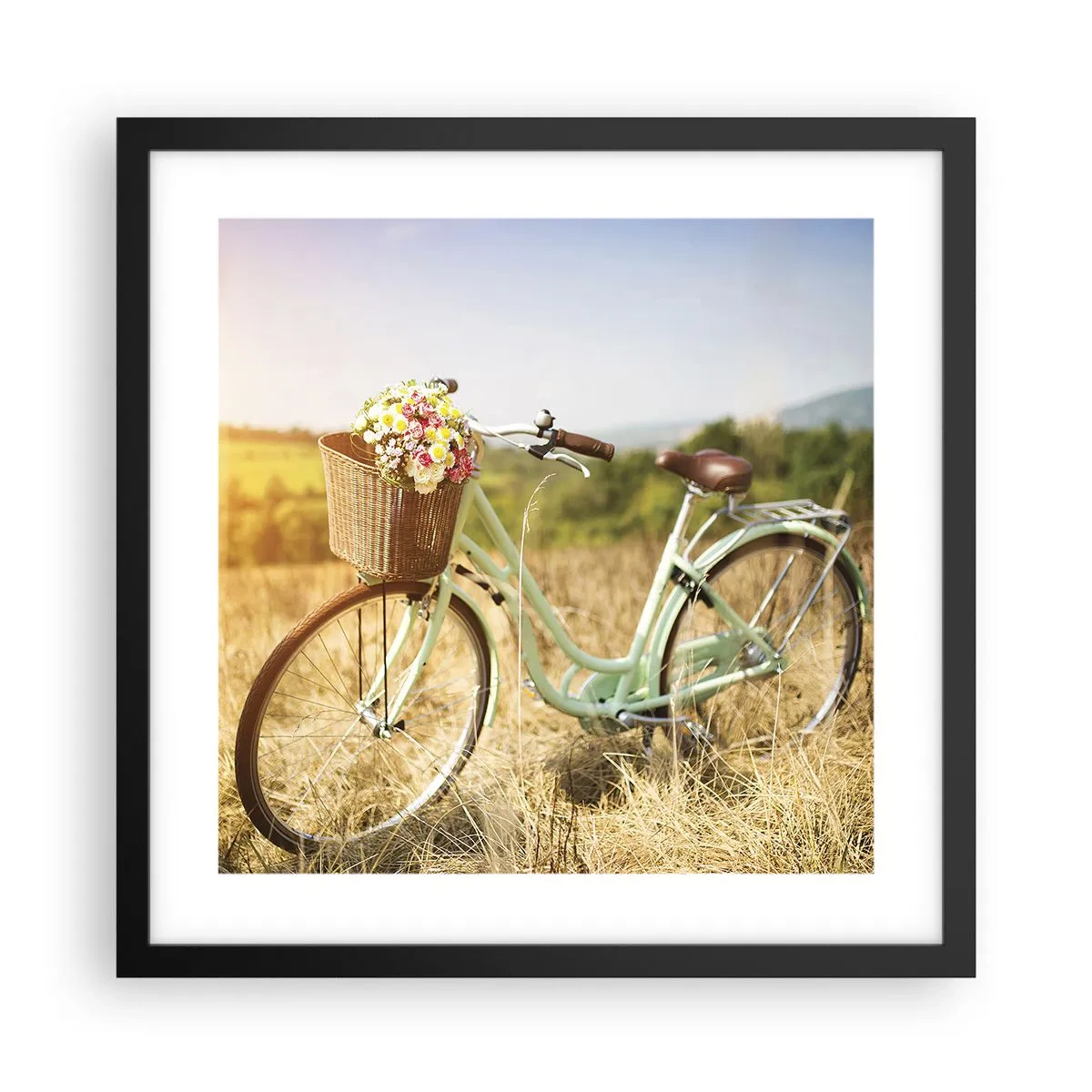 Poszter fehér keretben - Itt maradok egy darabig - 40x40 cm