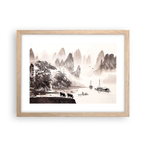 Poszter világos tölgy keretben - Kelet egzotikus hétköznapjai - 40x30 cm