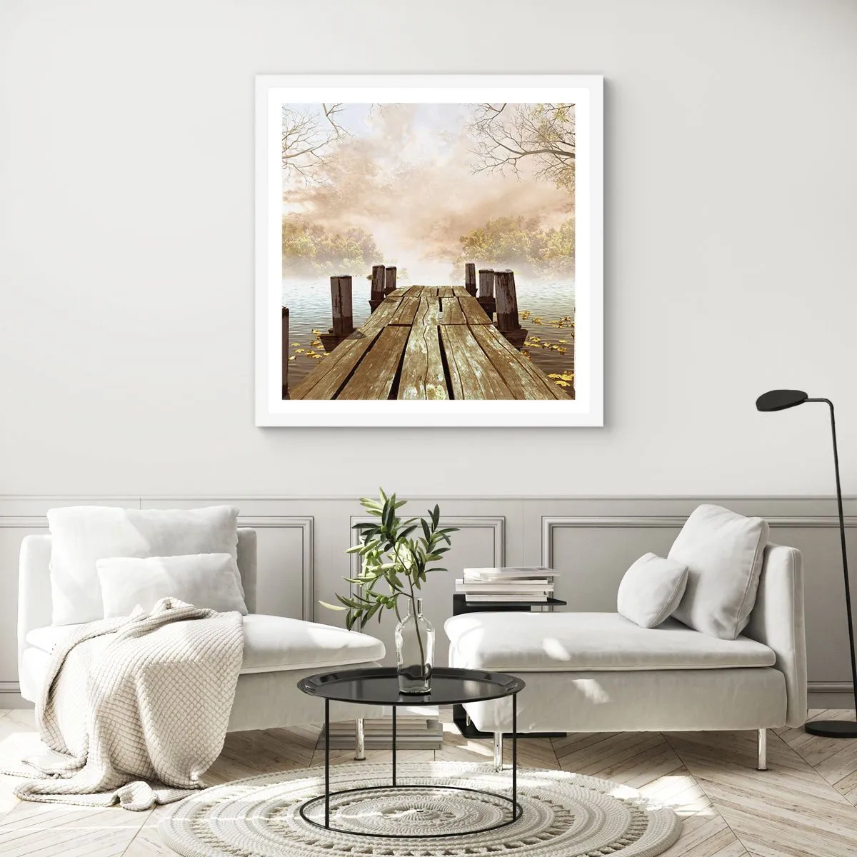 Poszter fekete keretben - Az ősz enyhe szomorúsága - 50x50 cm