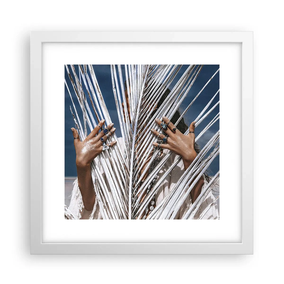 Poszter fekete keretben - Sámán asszonya? - 30x30 cm