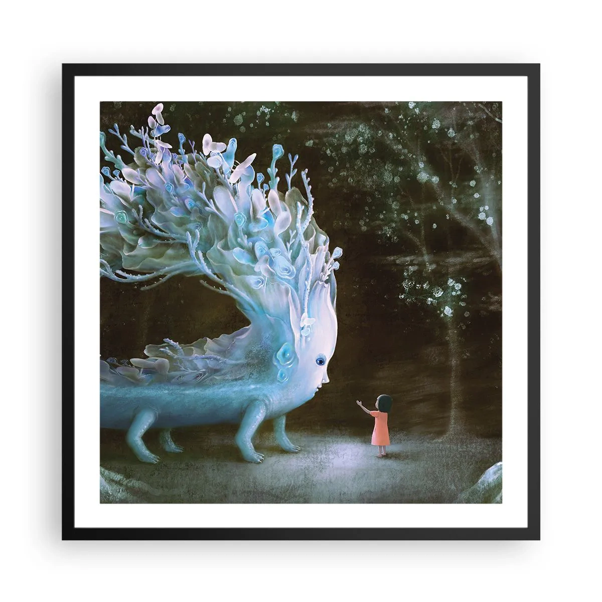 Poszter fehér keretben - Fantasztikus találkozás - 60x60 cm