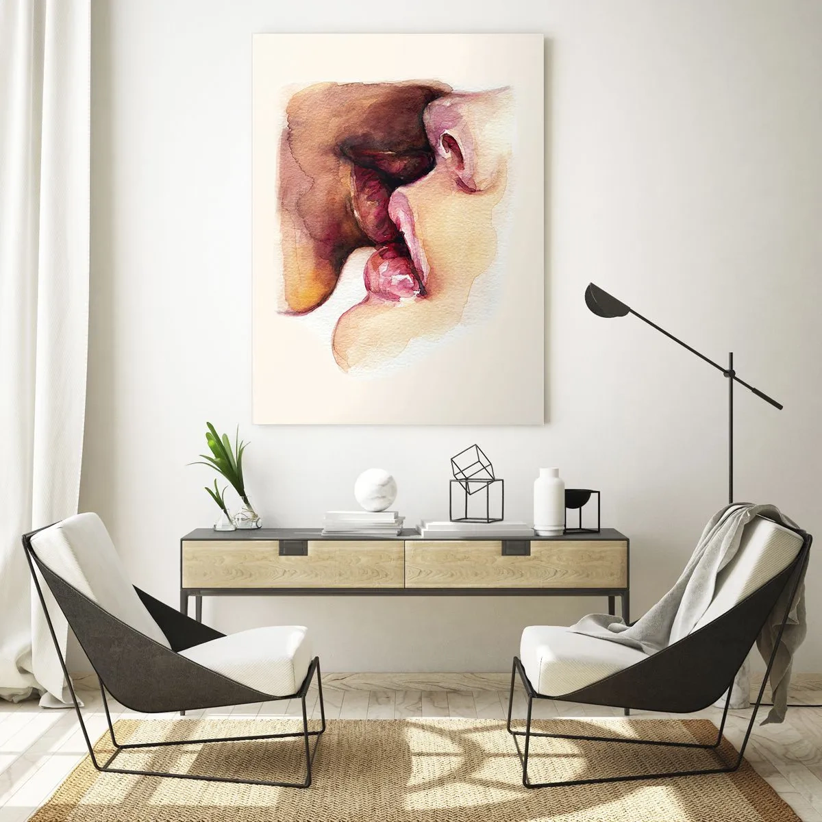 Üveg kép - Mint éjszaka és nap, föld és ég - 50x70 cm