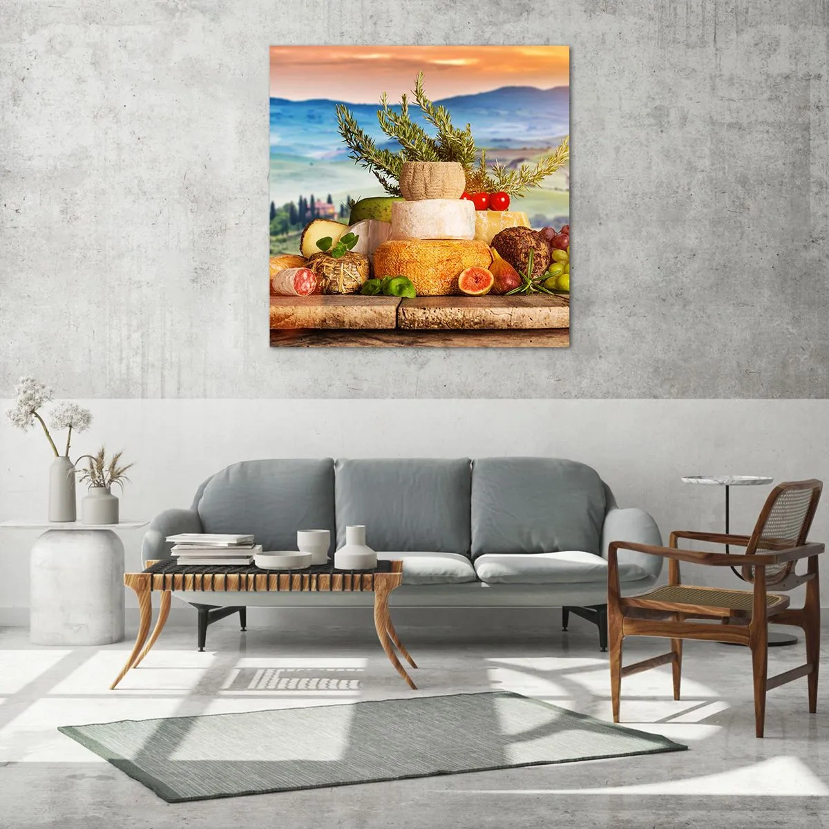 Üveg kép - Az olasz életöröm - 30x30 cm