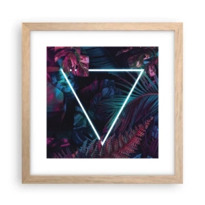 Poszter világos tölgy keretben - Disco stílusú kert - 30x30 cm