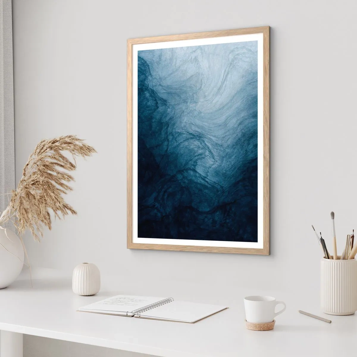 Poszter világos tölgy keretben - Mélyrenyúlás - 70x100 cm