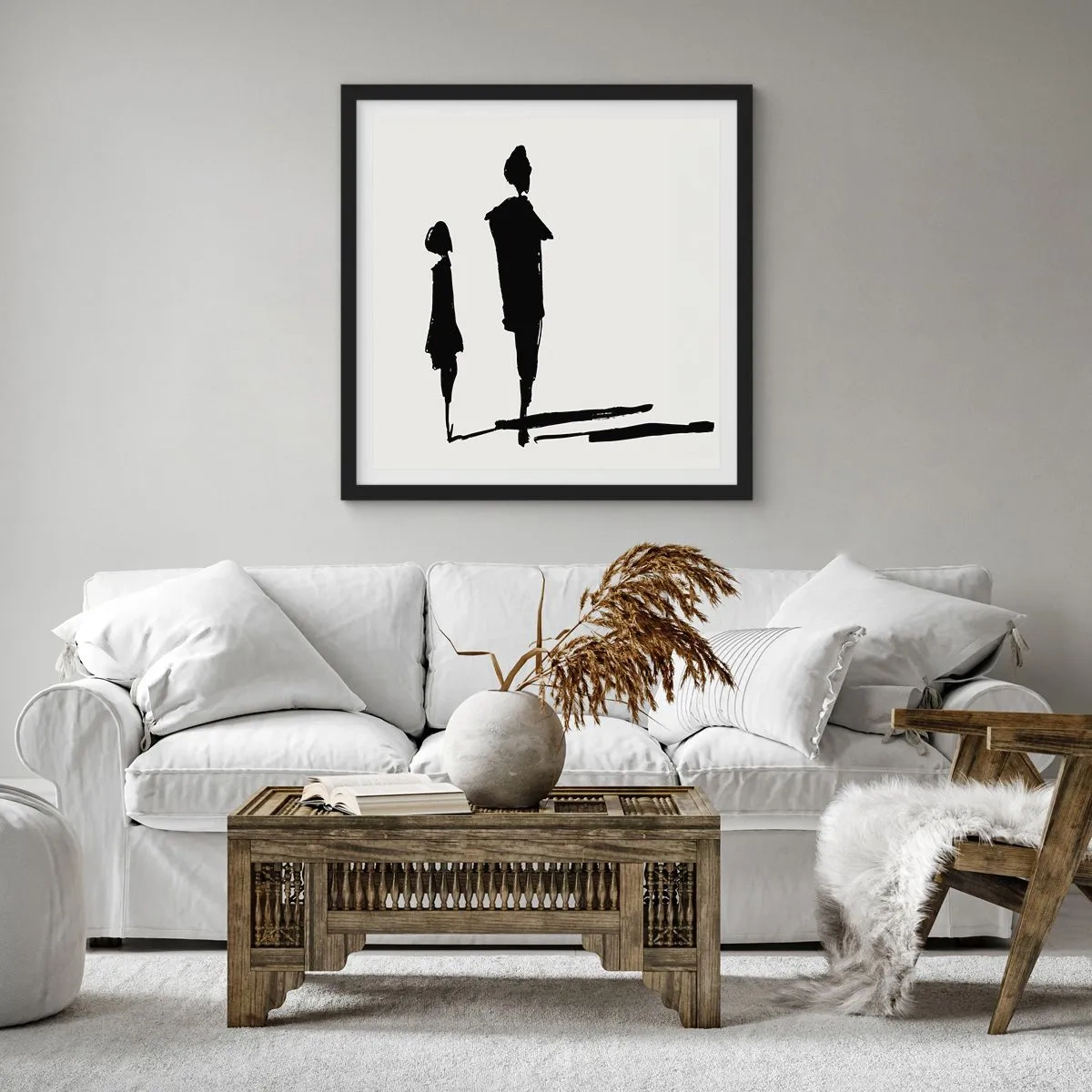 Poszter fehér keretben - Biztosan együtt? - 50x50 cm