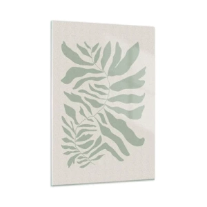 Üveg kép - Smaragdzöld ág - 50x70 cm