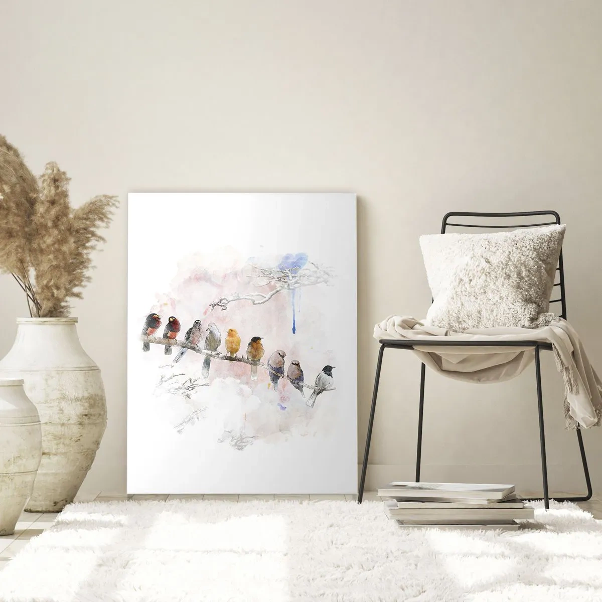 Üveg kép - Szárnyas találkozó - 70x100 cm