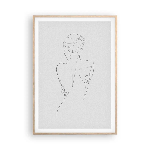 Poszter világos tölgy keretben - Testzene - 70x100 cm