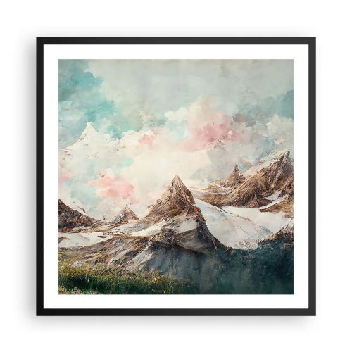 Poszter fehér keretben - Sziklás pengék - 60x60 cm