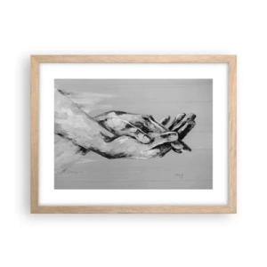 Poszter világos tölgy keretben - Kezdet… - 40x30 cm