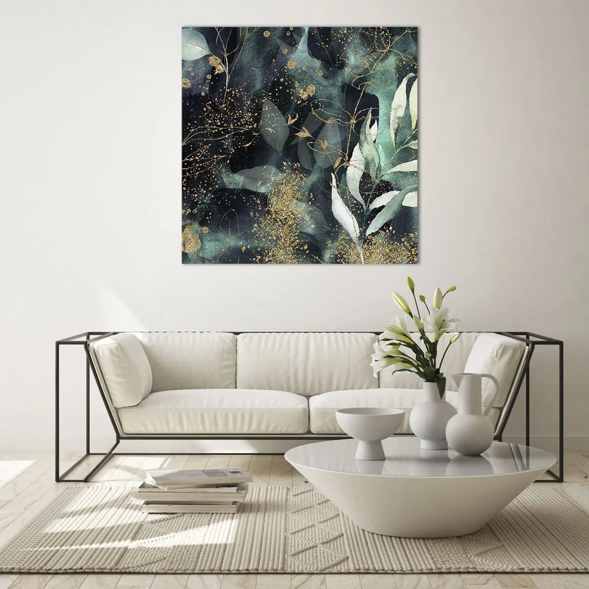 Üveg kép - Elvarázsolt kert - 70x70 cm