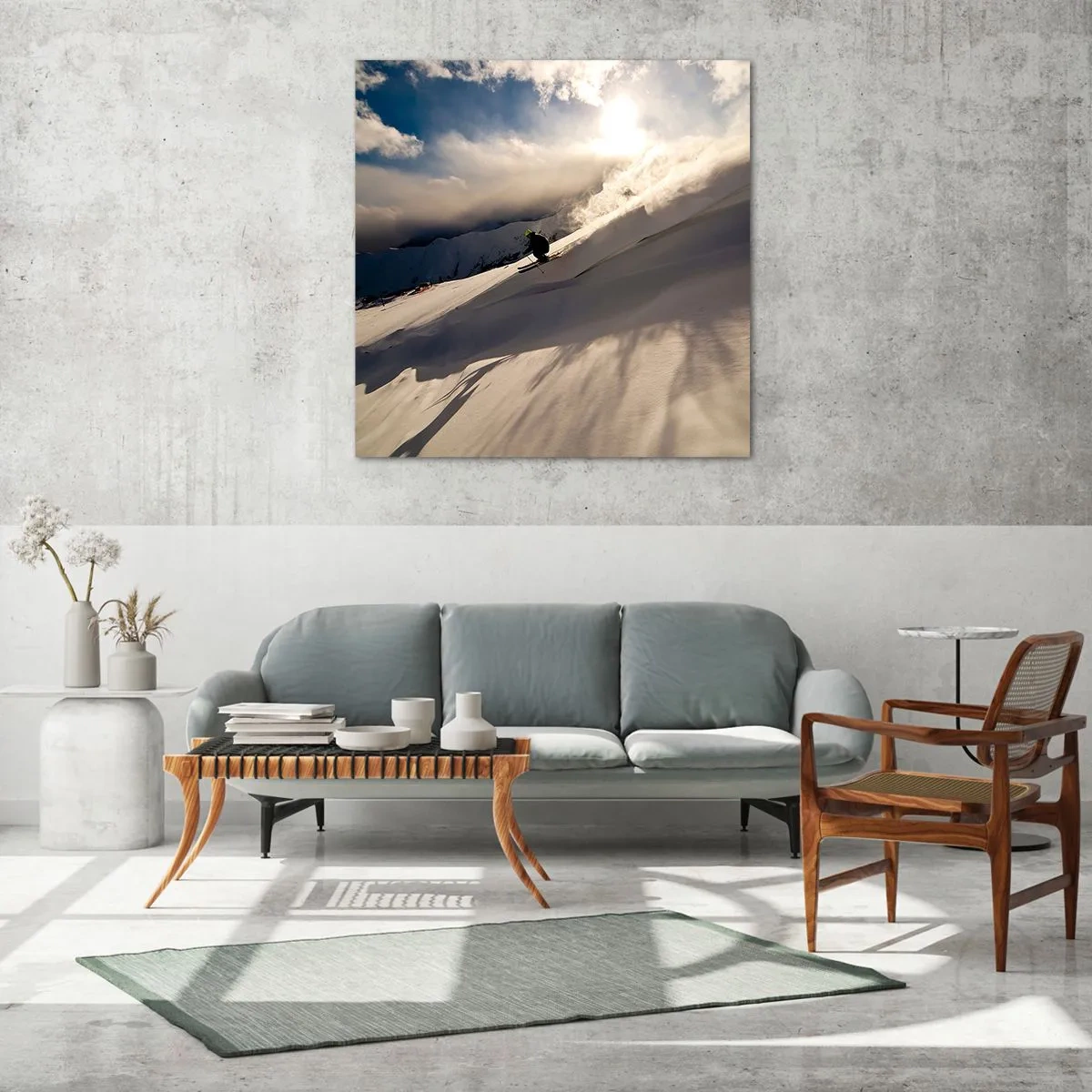 Üveg kép - Hegyi kihívás teljesítve - 40x40 cm