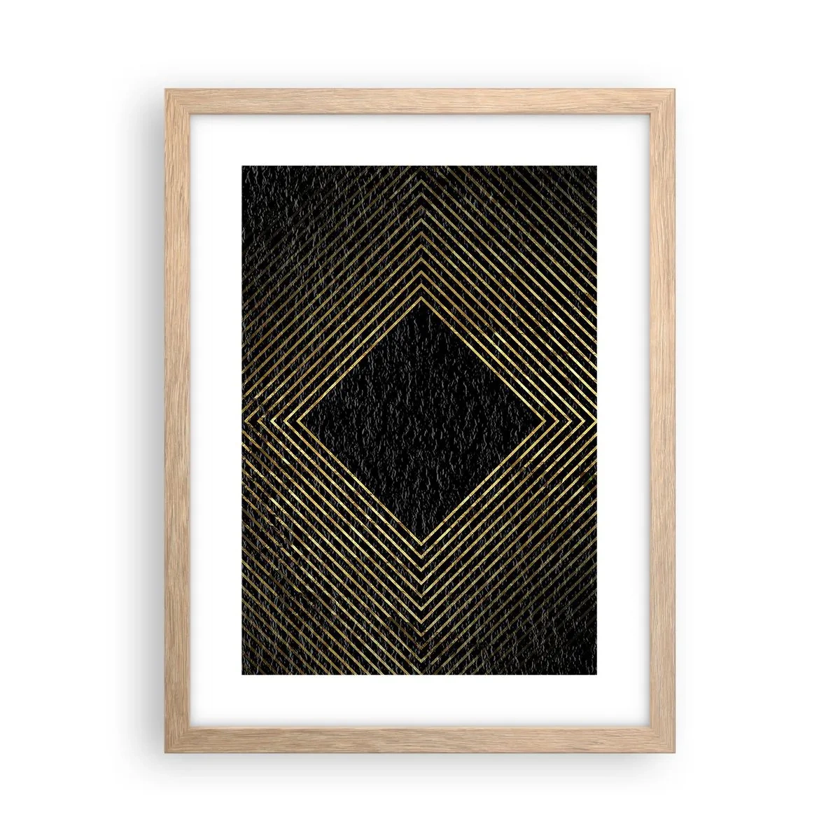 Poszter világos tölgy keretben - Geometria glamour stílusban - 30x40 cm