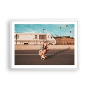 Poszter fekete keretben - Mosolyt kérek! - 70x50 cm