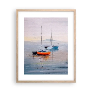 Poszter világos tölgy keretben - Jól megérdemelt pihenés - 40x50 cm