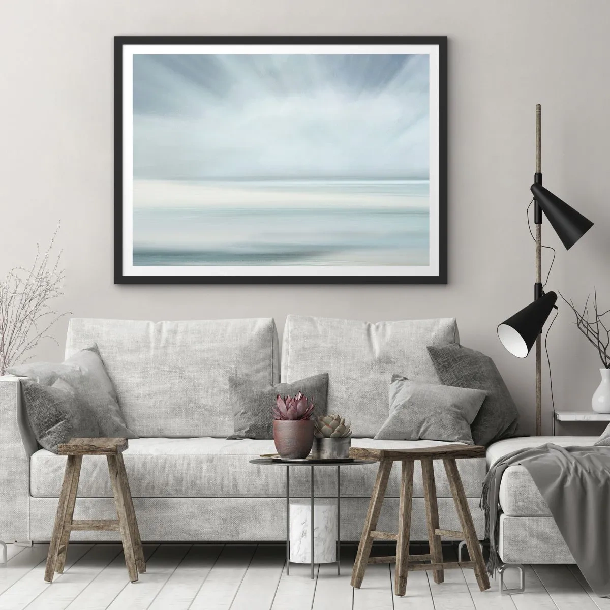 Poszter fehér keretben - Béke egészen a horizontig - 70x50 cm