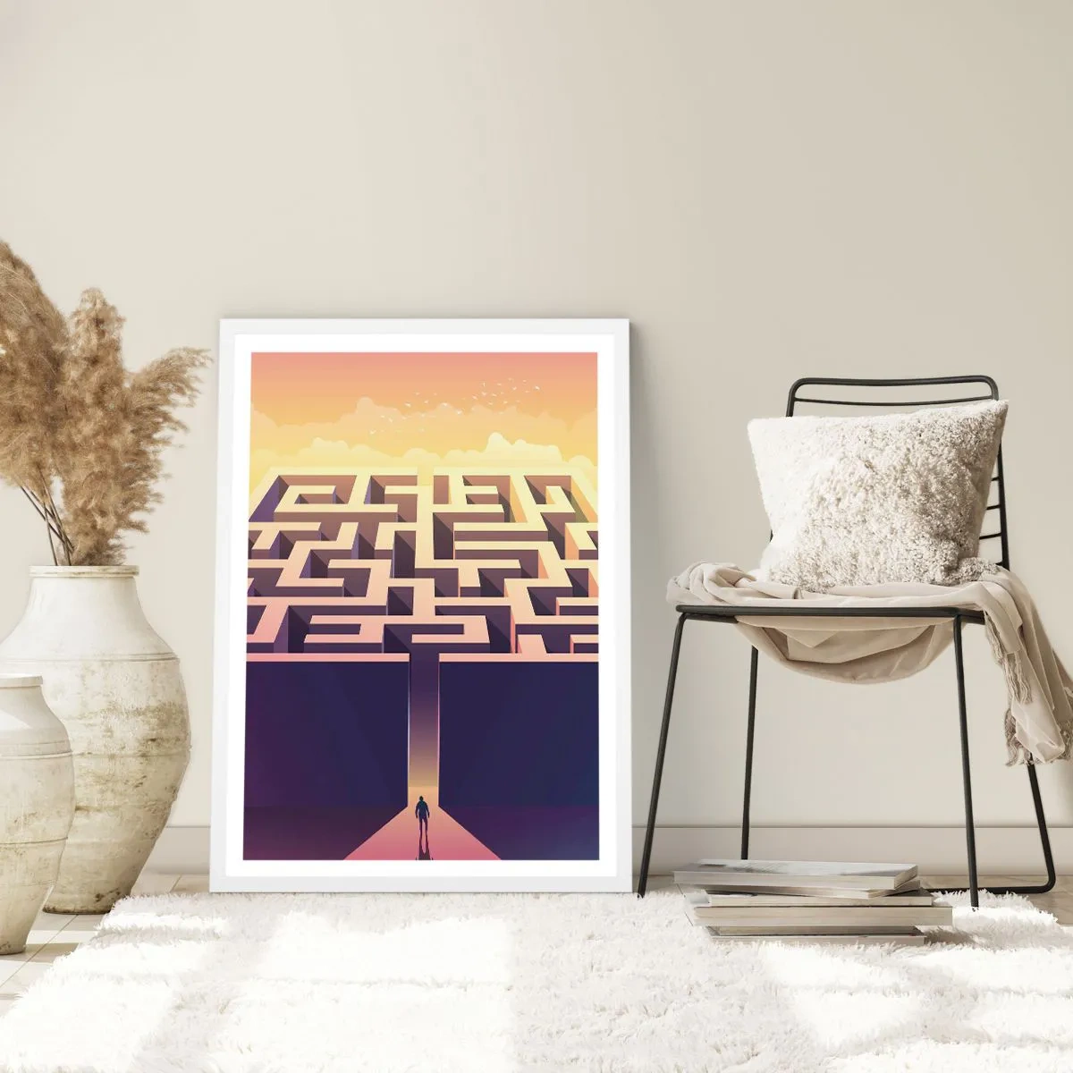 Poszter fekete keretben - Döntés ideje - 50x70 cm