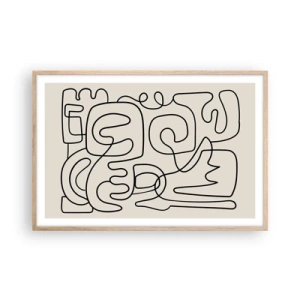 Poszter világos tölgy keretben - A nyomonkövetésben - 91x61 cm