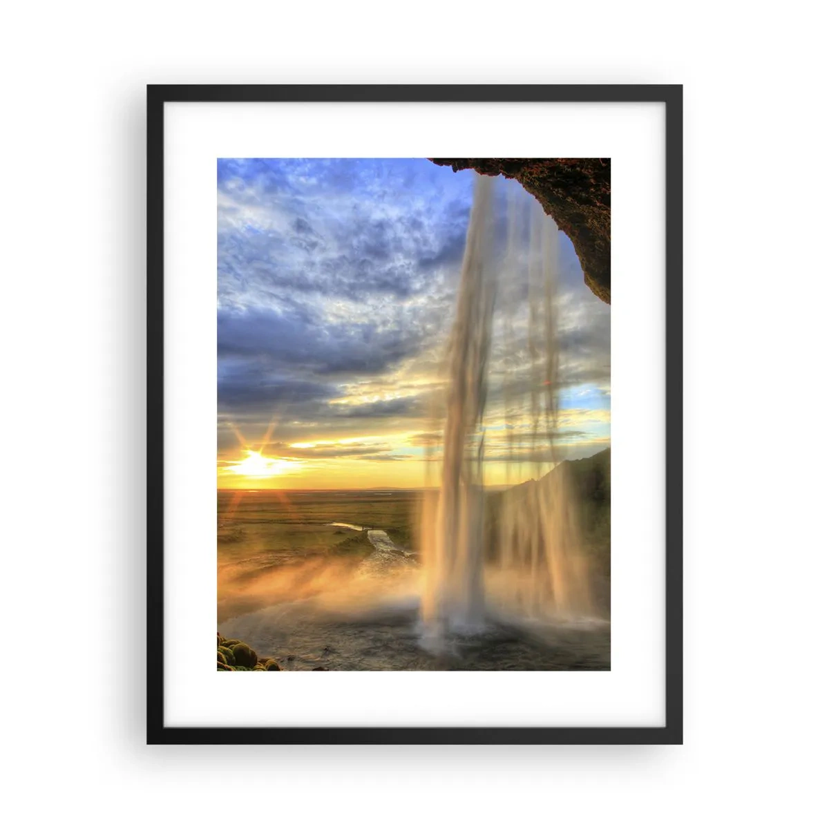 Poszter fehér keretben - Cseppfátyol mögötti világ - 40x50 cm