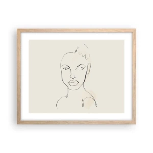 Poszter világos tölgy keretben - Az érzékiség körvonala - 50x40 cm