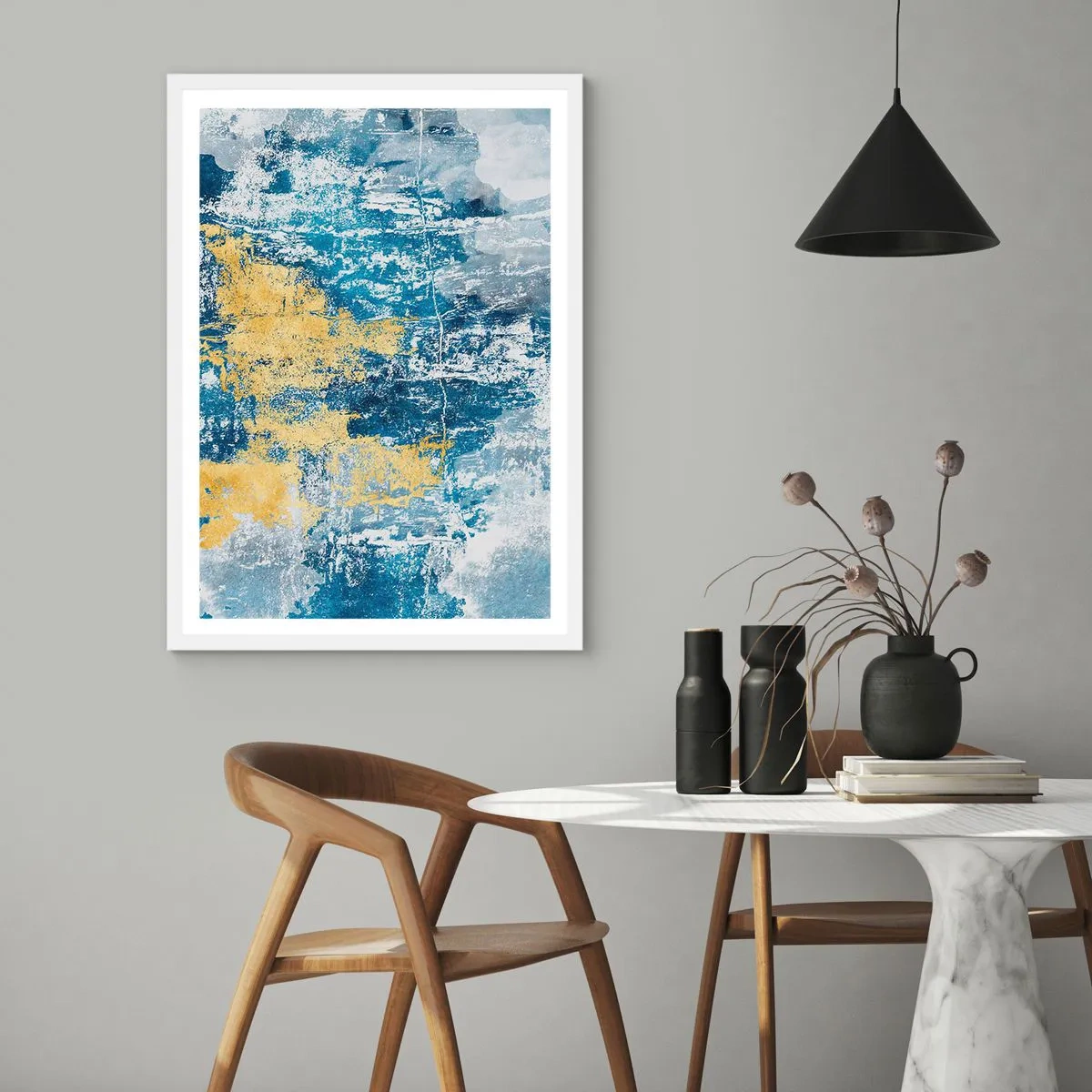 Poszter fekete keretben - Derűs absztrakció - 70x100 cm