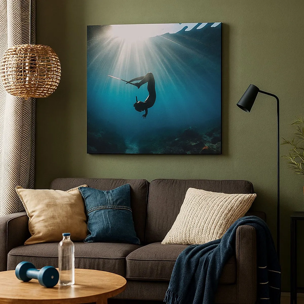 Vászonkép - Víz alatti tánc - 30x30 cm