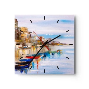Falióra, Óra - Sokszínű városi kikötő - 30x30 cm