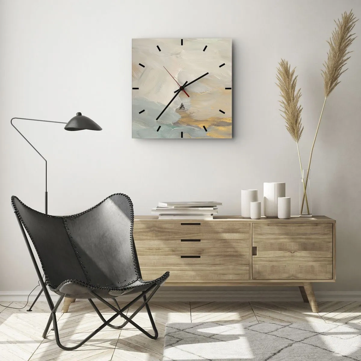 Falióra, Óra - Absztrakció - a szelídség földje - 40x40 cm