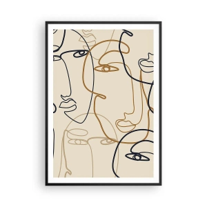 Poszter fehér keretben - Többszörös portré - 70x100 cm