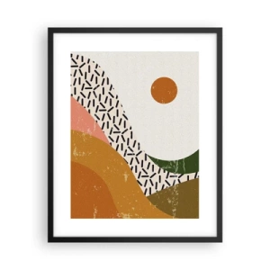 Poszter fehér keretben - Napfényes absztrakció - 40x50 cm