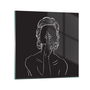 Üveg kép - A szépség csendben virágzik - 60x60 cm