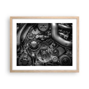 Poszter világos tölgy keretben - A mechanika költészete - 50x40 cm