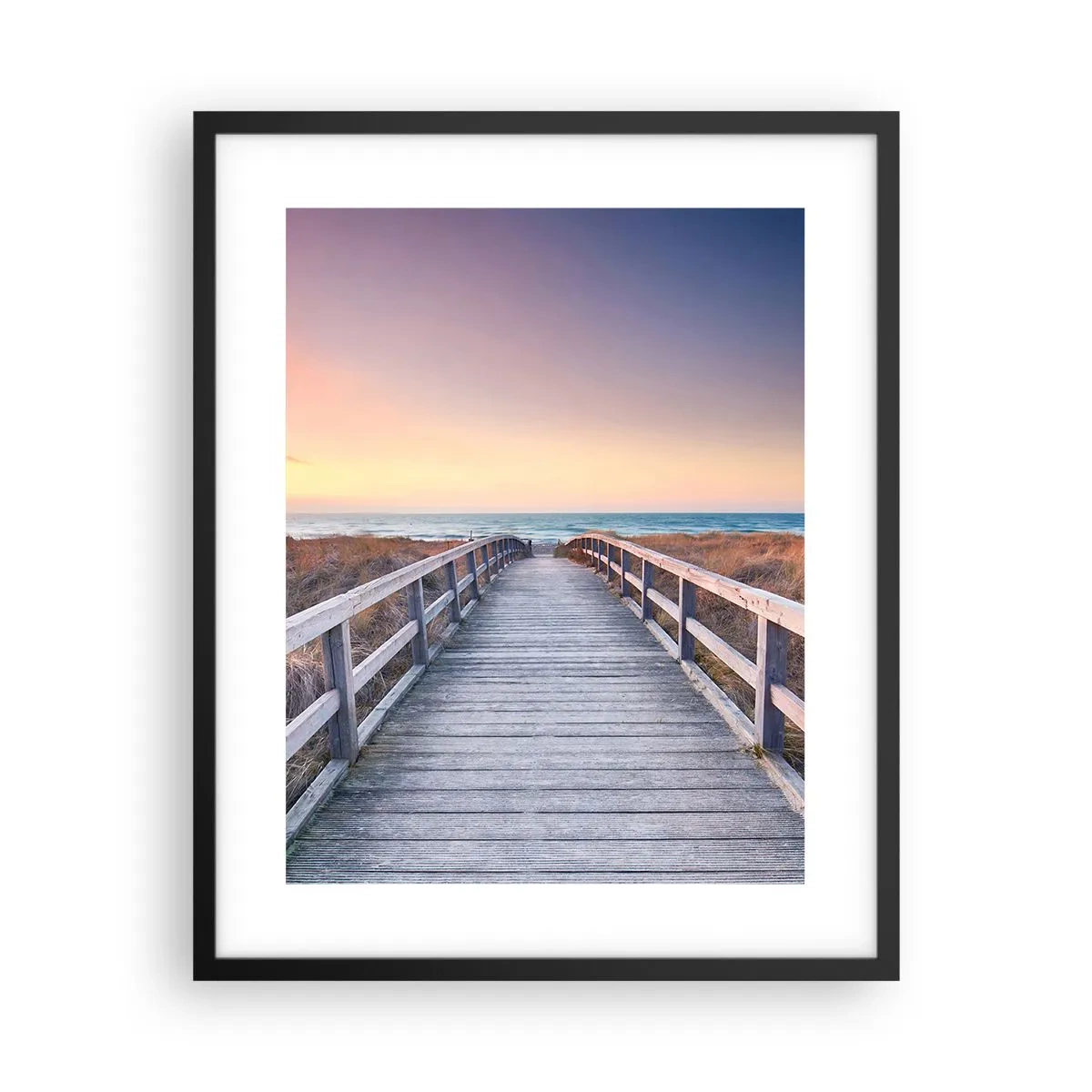 Poszter fehér keretben - Balti esti aurora - 40x50 cm