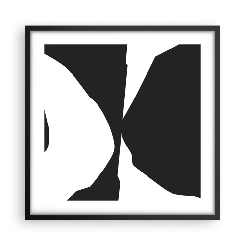 Poszter fehér keretben - Pozitív-negatív - 50x50 cm