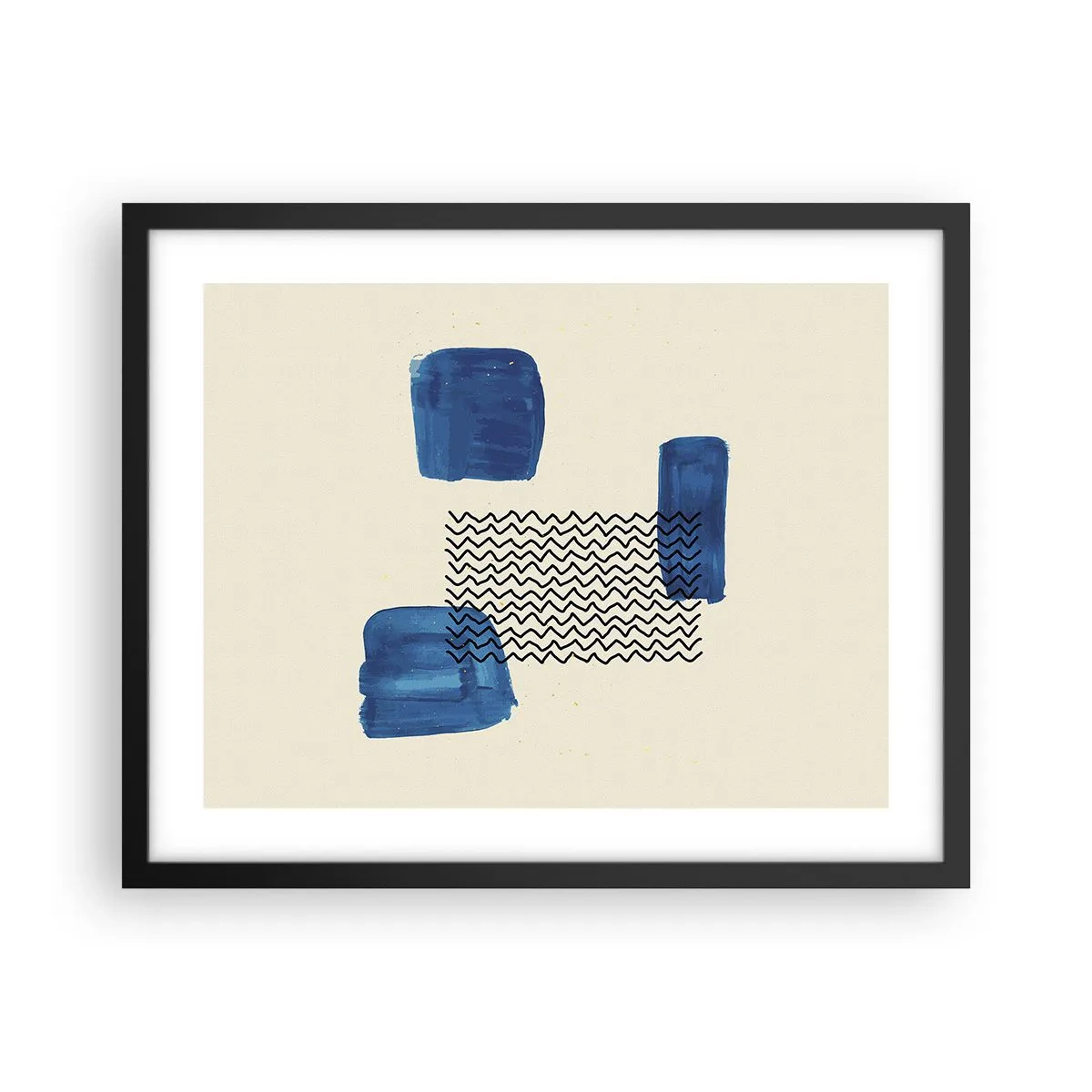 Poszter fehér keretben - Absztrakt kvartett - 50x40 cm