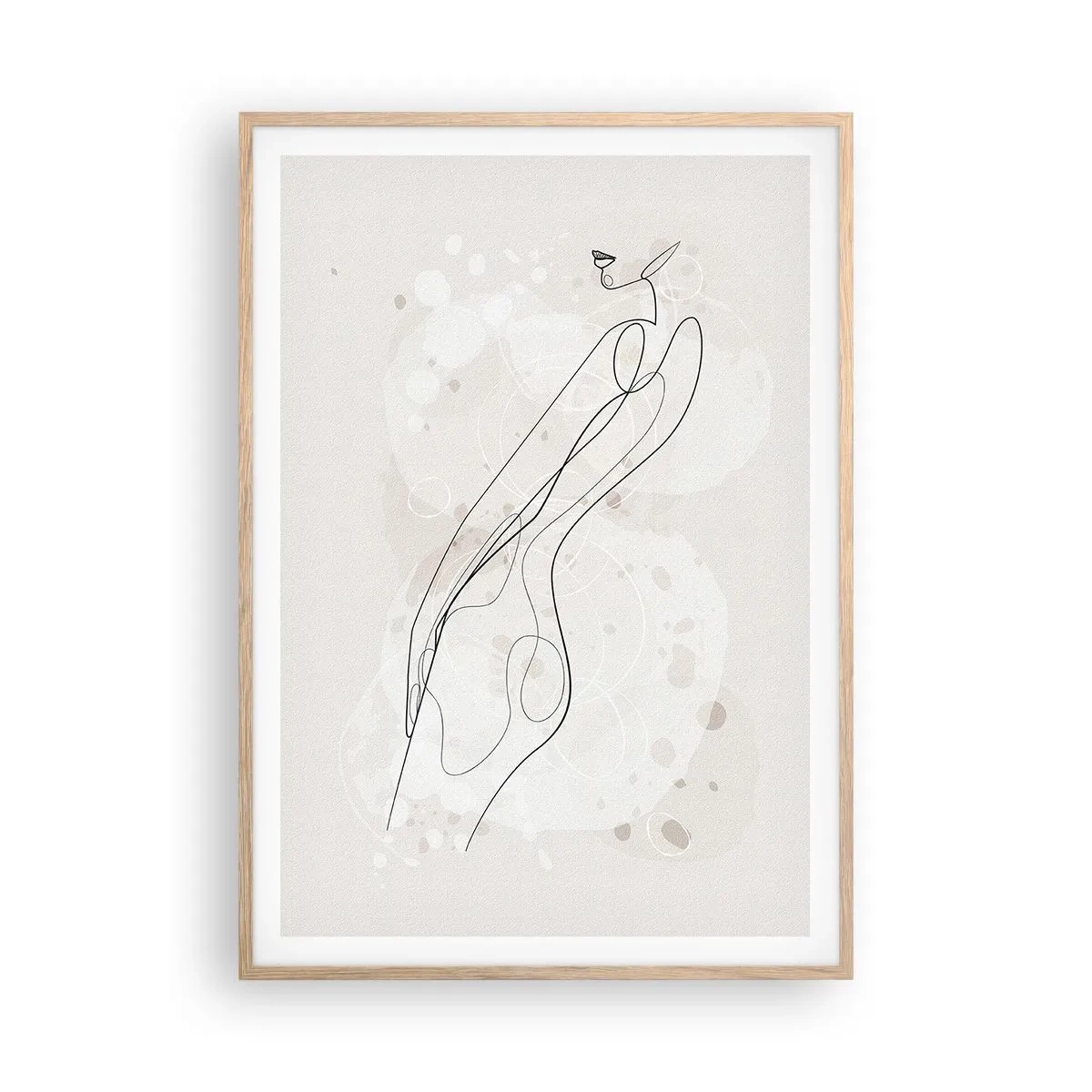 Poszter világos tölgy keretben - Eltévedni nézésben - 70x100 cm