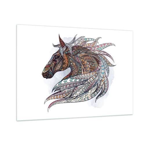 Üveg kép - Kelta harcos lova - 100x70 cm
