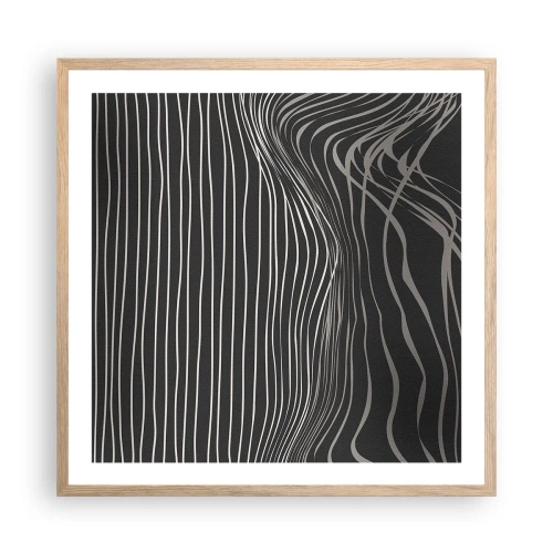 Poszter világos tölgy keretben - Ritmus és akcentus - 60x60 cm