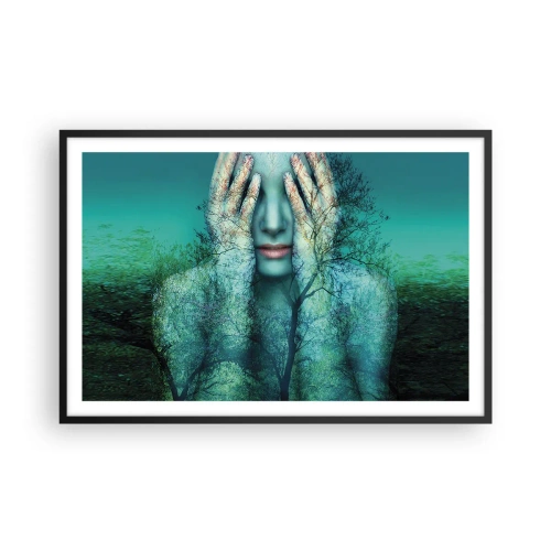 Poszter fehér keretben - Kékbe merítve - 91x61 cm