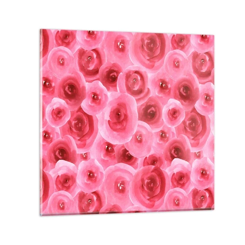 Üveg kép - Rózsák alul és felül - 50x50 cm