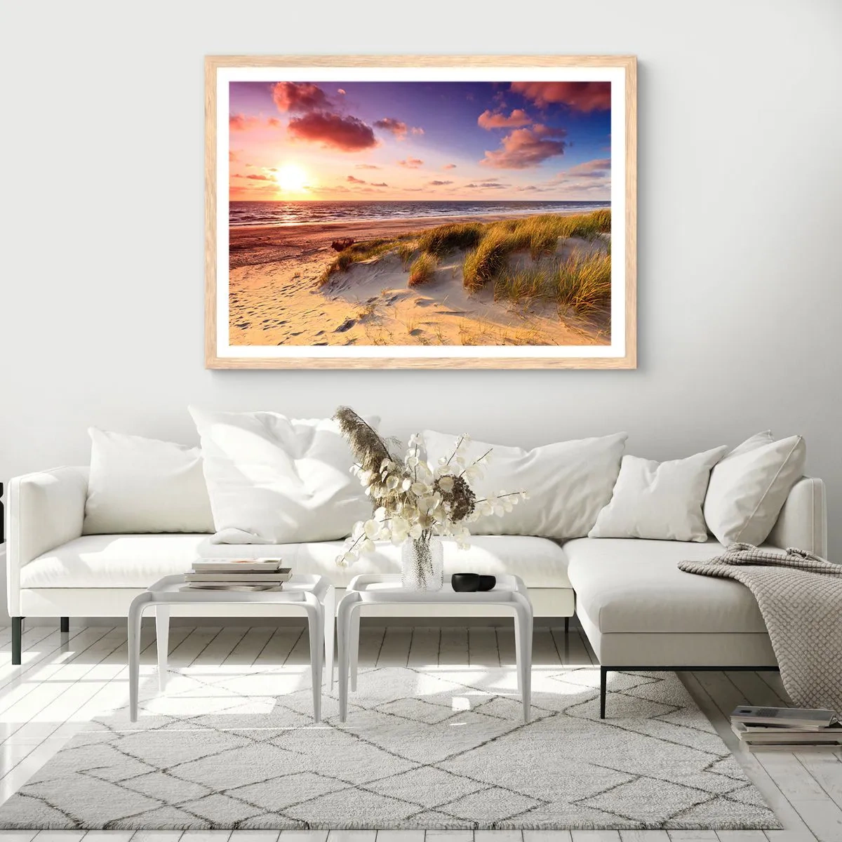 Poszter világos tölgy keretben - Már érződik a nyár a levegőben - 100x70 cm