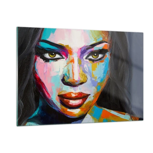 Üveg kép - Lehetetlen levenni a tekintetet - 120x80 cm