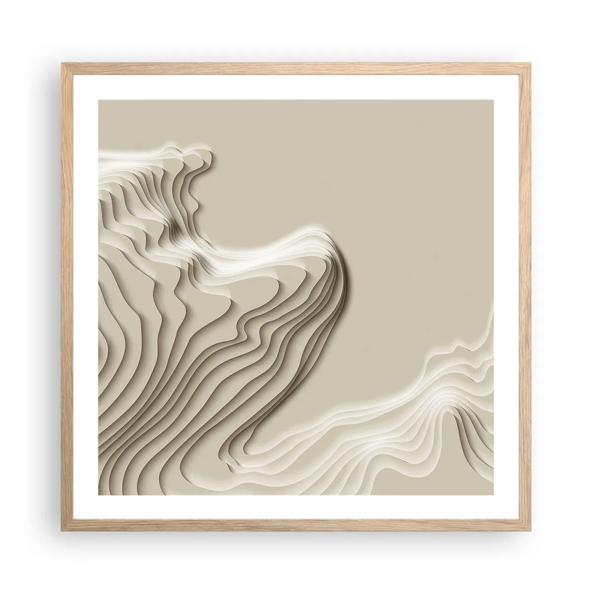 Poszter világos tölgy keretben - Művészeti topográfia - 60x60 cm