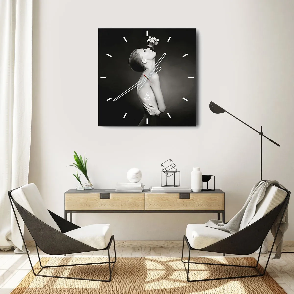 Falióra, Óra - Excentrikus elegancia - 30x30 cm