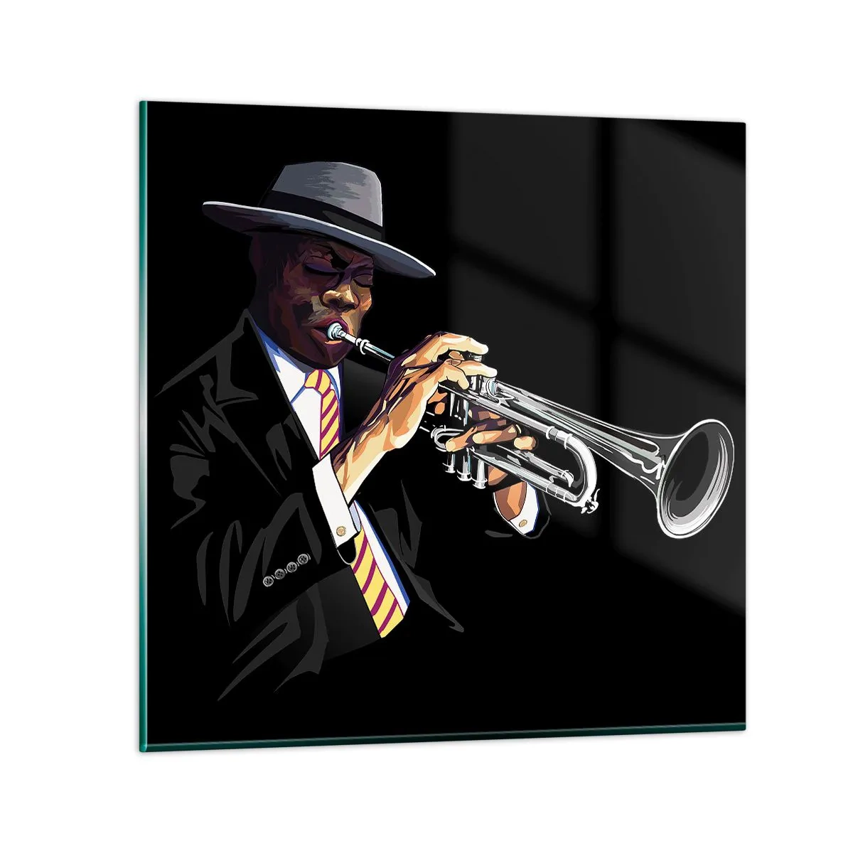 Üveg kép - Old school varásza - 40x40 cm