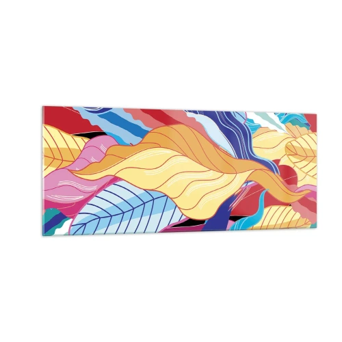 Üveg kép - Színes rendetlenség - 100x40 cm