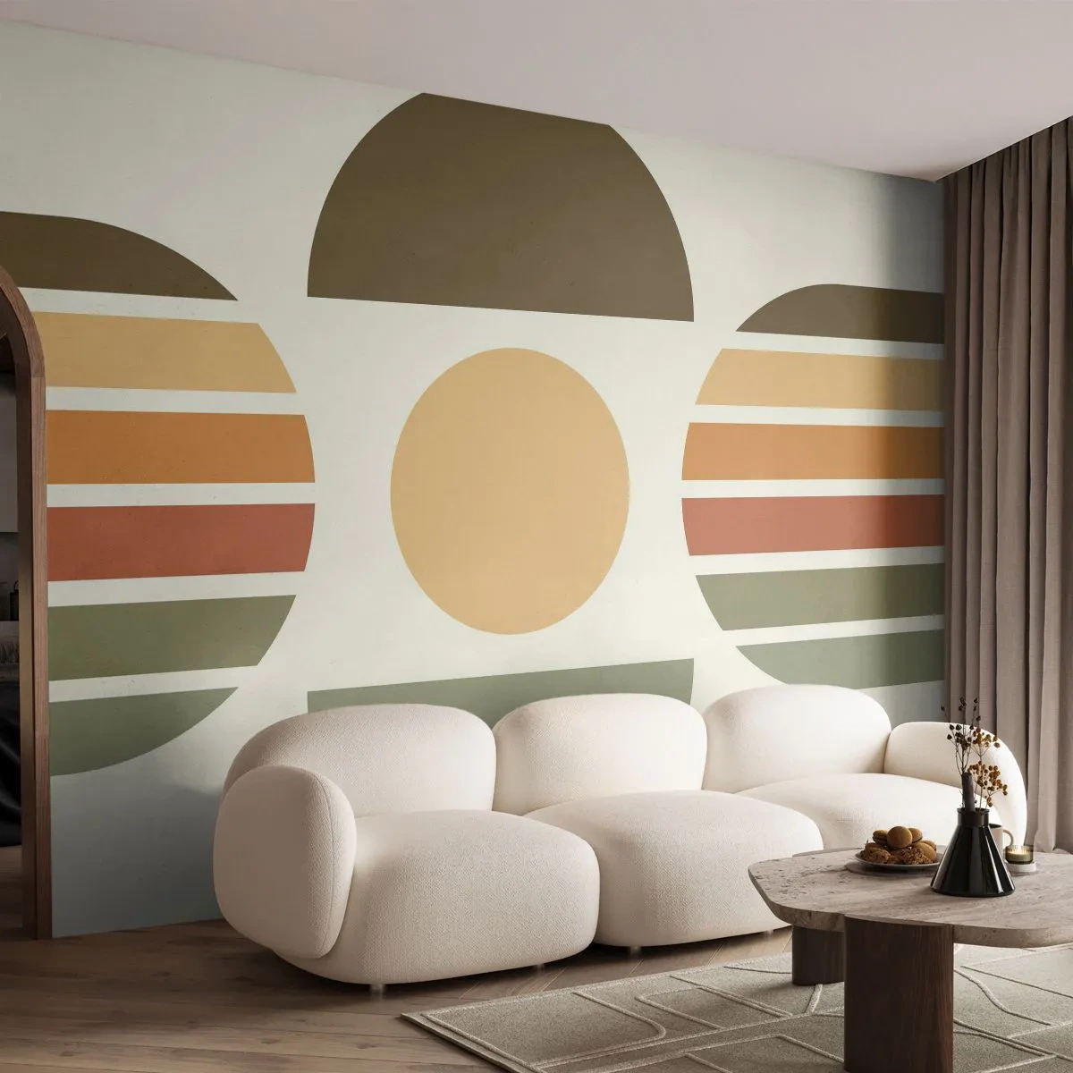Fotótapéta Premium Canvas - A Föld színeiben - Absztrakció, Darab, Grafika - 250x175 cm