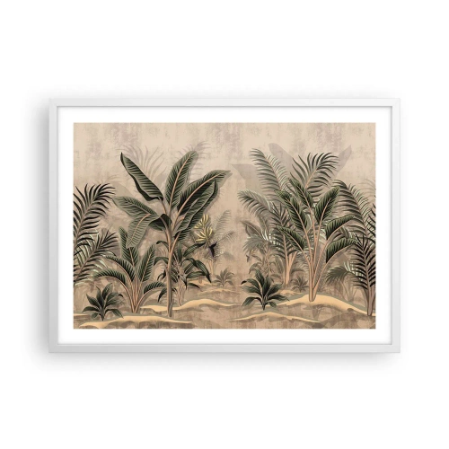 Poszter fekete keretben - Gyarmati stílusú metszet - 70x50 cm